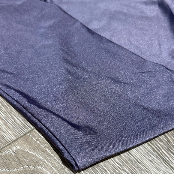 Forever 21 Metallic Purple Silver Workout Leggings - Picture 3 of 4